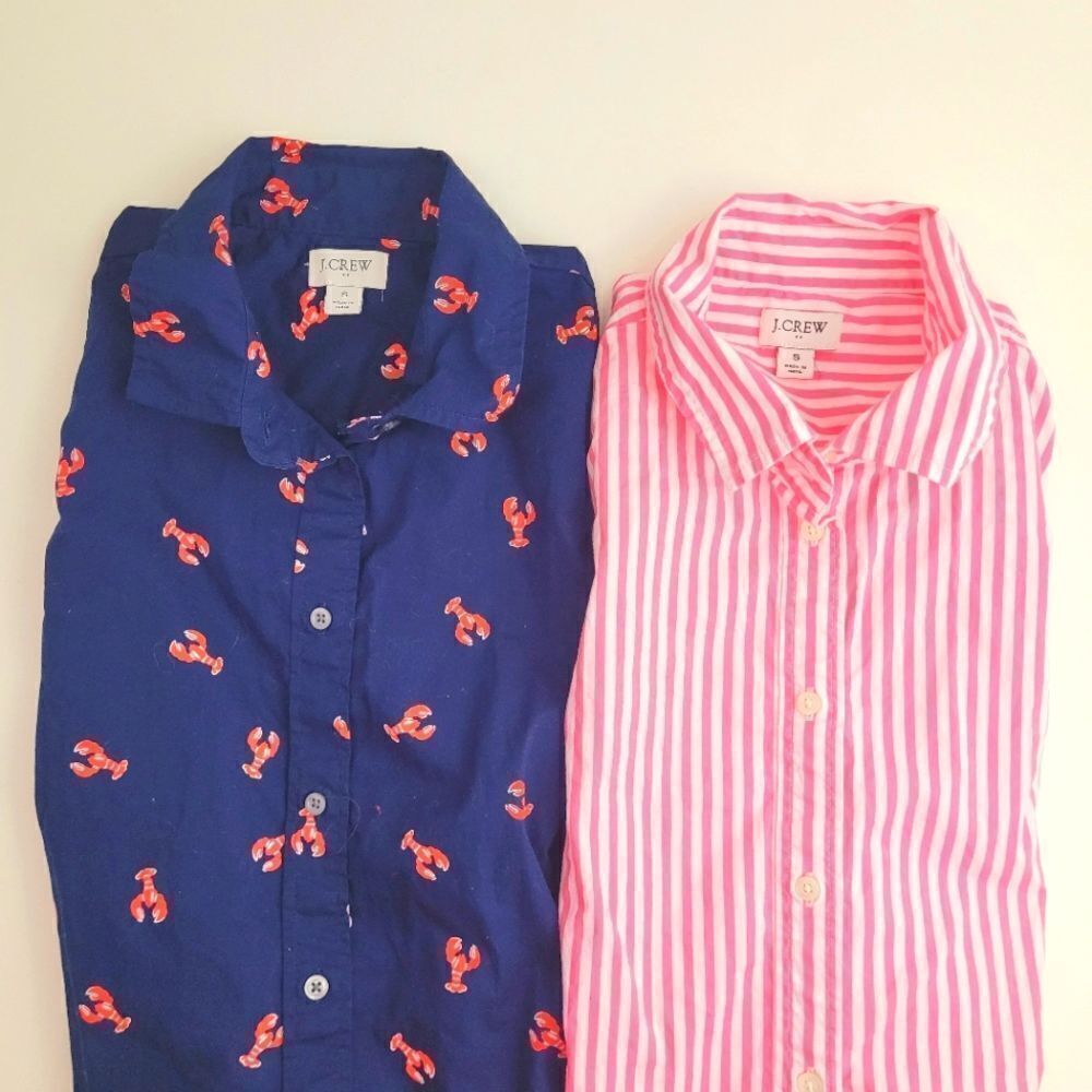J CREW bundle (x2) preppy sleeveless tank button down shirts